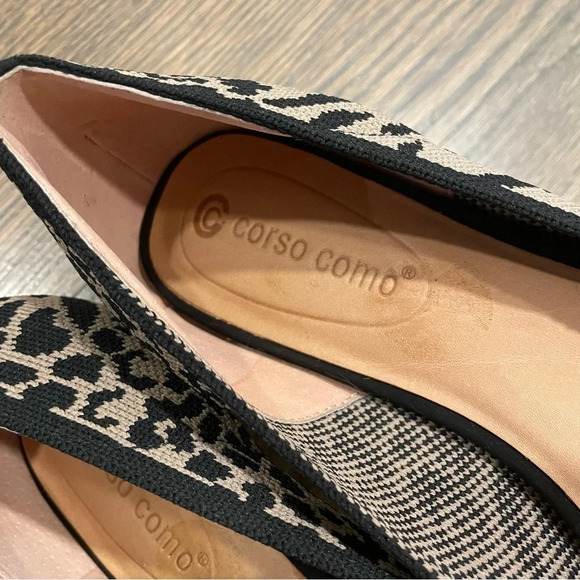 Corso Como Julia Stretch Knit Animal Leopard Print Ballet Flats Size 7 - Picture 6 of 10